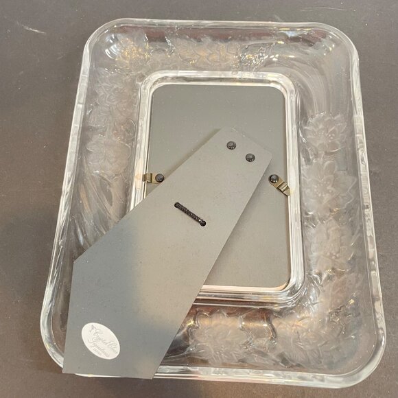 Crystal Clear Signatures Chrysanthemum Rectangular Crystal Photo Frame 4x6 Frost - Picture 15 of 15